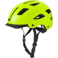 Agu Cit-E - Fietshelm - Unisex - 59-61cm - LED-achterlicht - Direct-Dial - Met klep - Gerecycled materiaal - Ventilatieopeningen - Hivis
