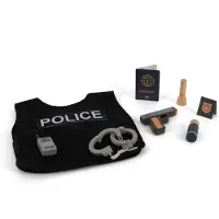 Dantoy houten politieset speelgoed 8-delig voor kinderen.
