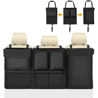 Famanu - Kofferbak Organizer, Opbergtas, Kofferbaktas, Waterdicht multifunctioneel, Verdeelt kofferbak achterbank met veel vakken, Zwart 89CM * 46CM