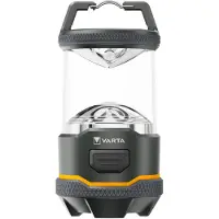 Varta 16550101111 Outdoor-Sportlaterne L10 4AA ohne Batterien Campinglantaarn LED 170 lm werkt op batterijen 262 g Zwart, Geel