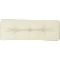 vidaXL Palletkussen 120x40x12 cm stof crèmekleurig