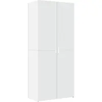 vidaXL Hoge kast 80x42,5x185 cm bewerkt hout wit
