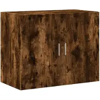 vidaXL Wandkast 80x42,5x64 cm bewerkt hout gerookt eikenkleurig