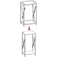 vidaXL Brandhoutrek 34x25x70 cm koudgewalst staal wit