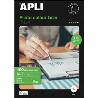 APLI Glanzend Fotopapier Laser 100 Lakens Dubbelzijdig A4 160 g/m2
