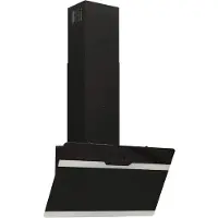 vidaXL Wandafzuigkap 60 cm staal en gehard glas zwart