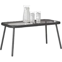 vidaXL Salontafel Zwart 90 x 45 x 43 cm poly rattan