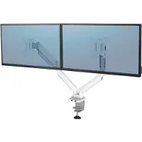 Fellowes Dubbele monitorbeugel - Platinum Series - Wit - Kantelbaar - Voor schermen van 32"-65"