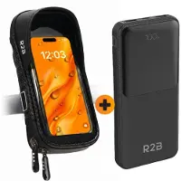R2B Telefoonhouder Fiets, Motor, Scooter + Powerbank 10.000 mAh
