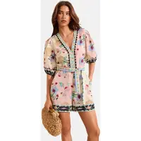 Lipsy Jumpsuit lichtblauw / sering / poederroze / zwart