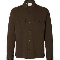 SELECTED MEN Overhemd 'SLHJackie' chocoladebruin