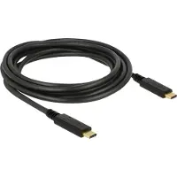 DeLOCK 83325 USB-C-kabel USB 2.0 USB-C stekker, USB-C stekker 3.00 m Zwart
