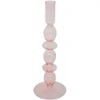 Atmosphera Glazen kandelaar Ø9xH26cm - Lichtroze