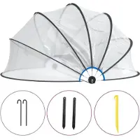 vidaXL Zwembadtent, rond, 467x234 cm, PVC