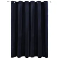 vidaXL Gordijn verduisterend met ringen 290x245 cm fluweel zwart