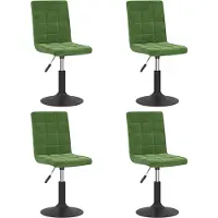vidaXL Eetkamerstoelen draaibaar 4 st fluweel donkergroen