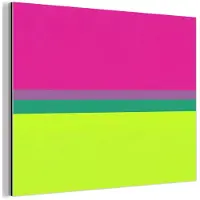 MuchoWow Aluminium schilderij 160x120 cm - Wanddecoratie metaal - Strepen - Modern - Kleurrijk - Metalen muurdecoratie woonkamer - Decoratie industrieel - Foto op dibond - Industriële accessoires slaapkamer