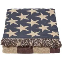 Homescapes Stars & Stripes Vintage jacquarddeken - Katoen, 125x150 cm