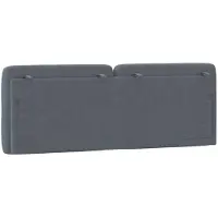 vidaXL Hoofdbordkussen 120 cm fluweel donkergrijs