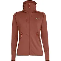 Salewa - Dames fleeces - Agner Hybrid PL DST W FZ Hoody Etruscan Red Melange voor Dames - Maat S - Rood