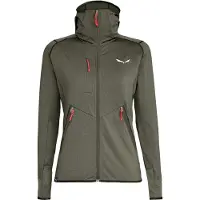 Salewa - Dames fleeces - Agner Hybrid PL DST W FZ Hoody Faded Green Melange voor Dames - Maat XS - Groen