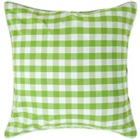 Homescapes groen geruit kussenhoes 60 x 60 cm gemaakt van 100% katoen