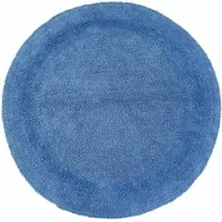 Homescapes ronde badmat blauw 80 cm gemaakt van 100% katoen