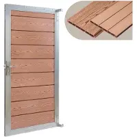 Neu.holz Tuindeur Segovia tuinpoort met privacyscherm 180x90 cm bruin