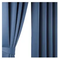 Homescapes Verduisteringsgordijn Oogjes Chevron Blauw, 2 stuks, 182 x 117 cm