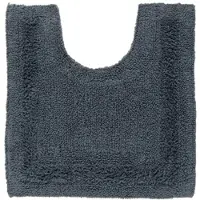 Homescapes toiletmat grijs 50x55 cm gemaakt van 100% katoen