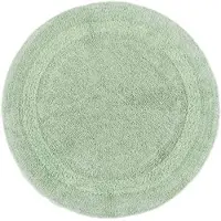 Homescapes ronde badmat saliegroen 80 cm gemaakt van 100% katoen