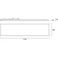 Sylvania LED-inbouwpaneel START, wit, 120 x 30 cm, DALI, CCT 33 W, UGR19 dimbaar, wit / opaal, Werkkamer / Kantoor, metaal