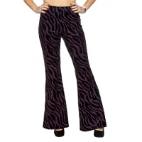 Coppens Party glitter broek velvet waves neon pink | Maat 34-36 |