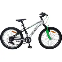 Volare Boost Kinderfiets - 24 inch - Zilver/Groen - 21 Speed