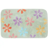 Homescapes antislip bloemenbadmat 100% katoen, meerkleurig