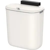 Songmics - Prullenbak - Hangende Prullenbak met Deksel - Wandmontage - Voor Keuken Kast Badkamer