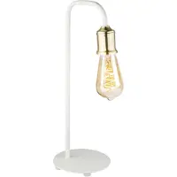 Globo Retro stijl tafellamp woonkamer slaapkamer vintage nachtlamp messing lamp wit 15415T