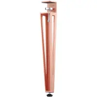 Sotech F-vormige tafelpoot, hoogte 464 mm, conische rozet verstelbaar van 70 tot 40 mm met klemschroeven (geen boren) voor salontafel, salontafel, bank