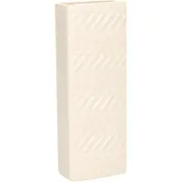 Gerimport Waterverdamper - creme wit - keramiek - 400 ml - radiatorbak luchtbevochtiger - 7,4 x 18,6 cm