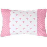 Homescapes Roze Hart Patchwork Kussenhoes 30x50cm