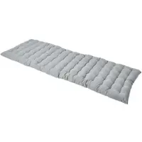 Homescapes Tuinbank Kussen – Grijs – 3 Zitter Zitkussen – 143x42 cm – 100% Katoen – Wasbaar – Comfortabel & Stevig