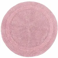 Homescapes ronde badmat roze 80 cm gemaakt van 100% katoen