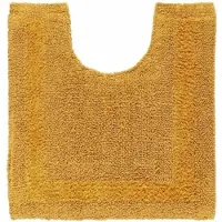 Homescapes toiletmat mosterdgeel 50x55 cm gemaakt van 100% katoen
