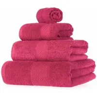 Homescapes badstof handdoekenset 4 stuks 100% katoen roze