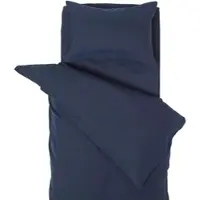Homescapes Linnen Beddengoed voor kinderen Marineblauw 120 x 150 cm - 60% Linnen & 40% Katoen