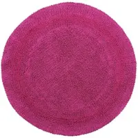 Homescapes Ronde Badmat Framboos 80 cm gemaakt van 100% Katoen