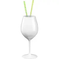 SANTEX 1x Witte of rode wijn glazen 51 cl/510 ml van onbreekbaar wit kunststof - Wijnglazen