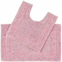 Homescapes 2 st. Roze badkamerset gemaakt van 100% katoen