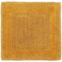 Homescapes douchemat mosterdgeel 50x50 cm gemaakt van 100% katoen