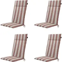 Madison tuintstoelkussen hoge rug amora - 120x50x4cm set van 4